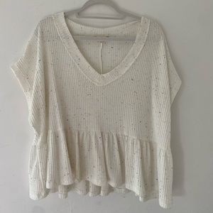 White peplum confetti top from altar’d state